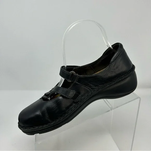 Naot Primrose Black Leather Comfort Chunky Heeled Mary Janes Size 38 (US Size 7) - Picture 4 of 14